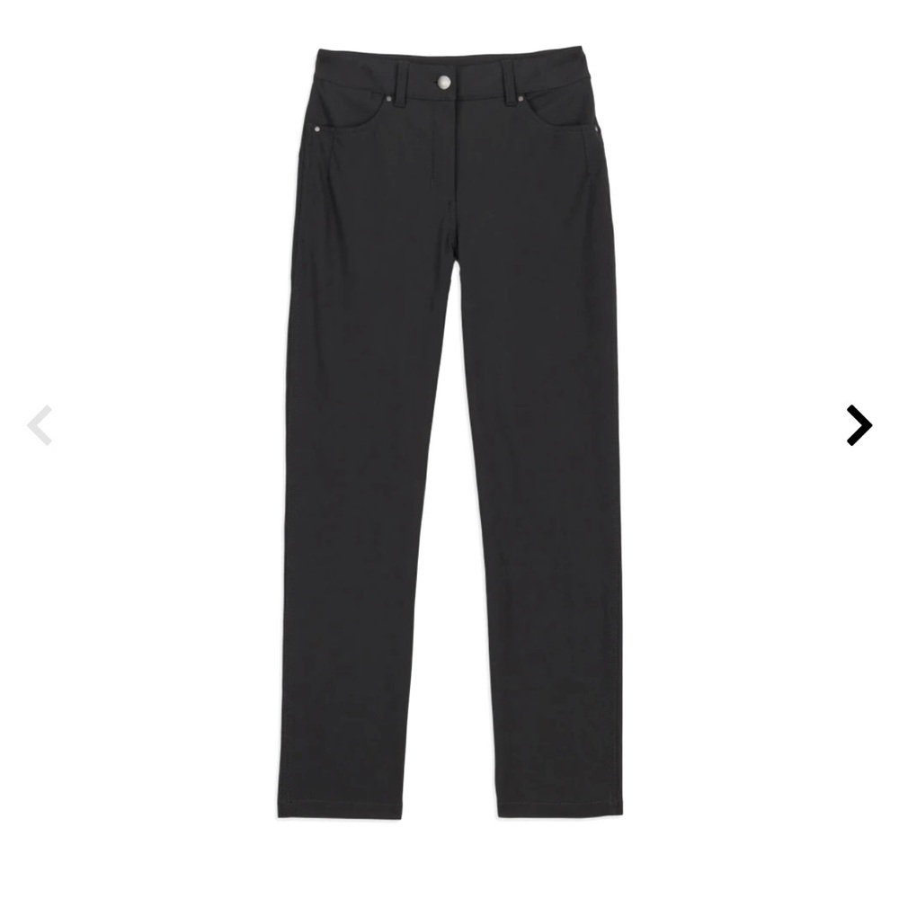 BLACK LULULEMON 7/8 SLEEK PANTS (SIZE 8)